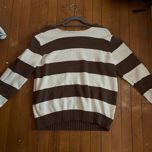 Brown and white patterned brandy Melville sweater